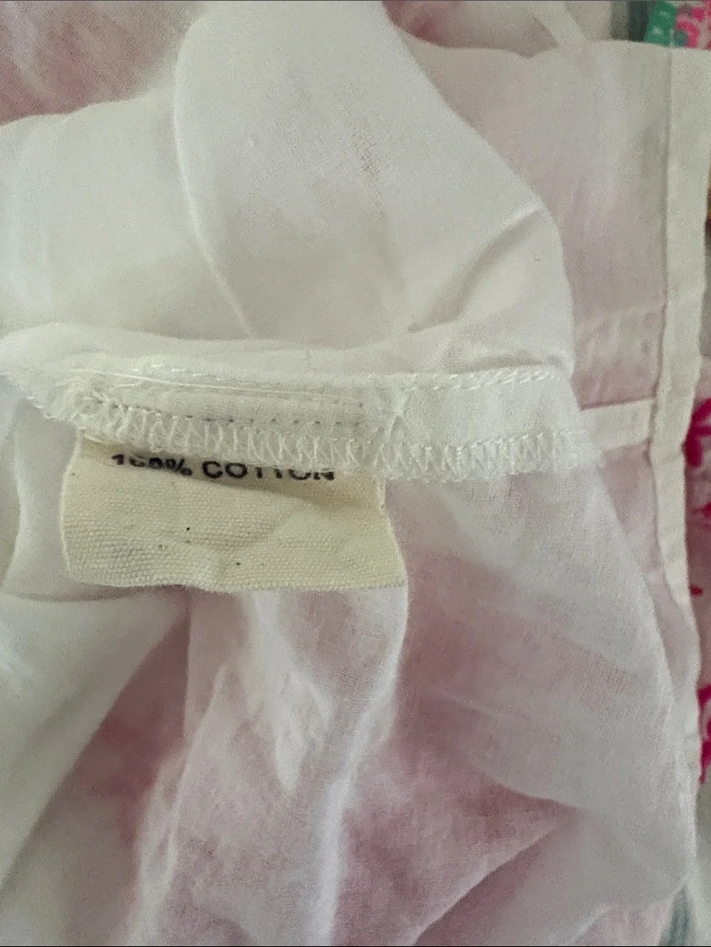 NIBI White Dress with Pink Embroidery - Women's Shift Dress- XS